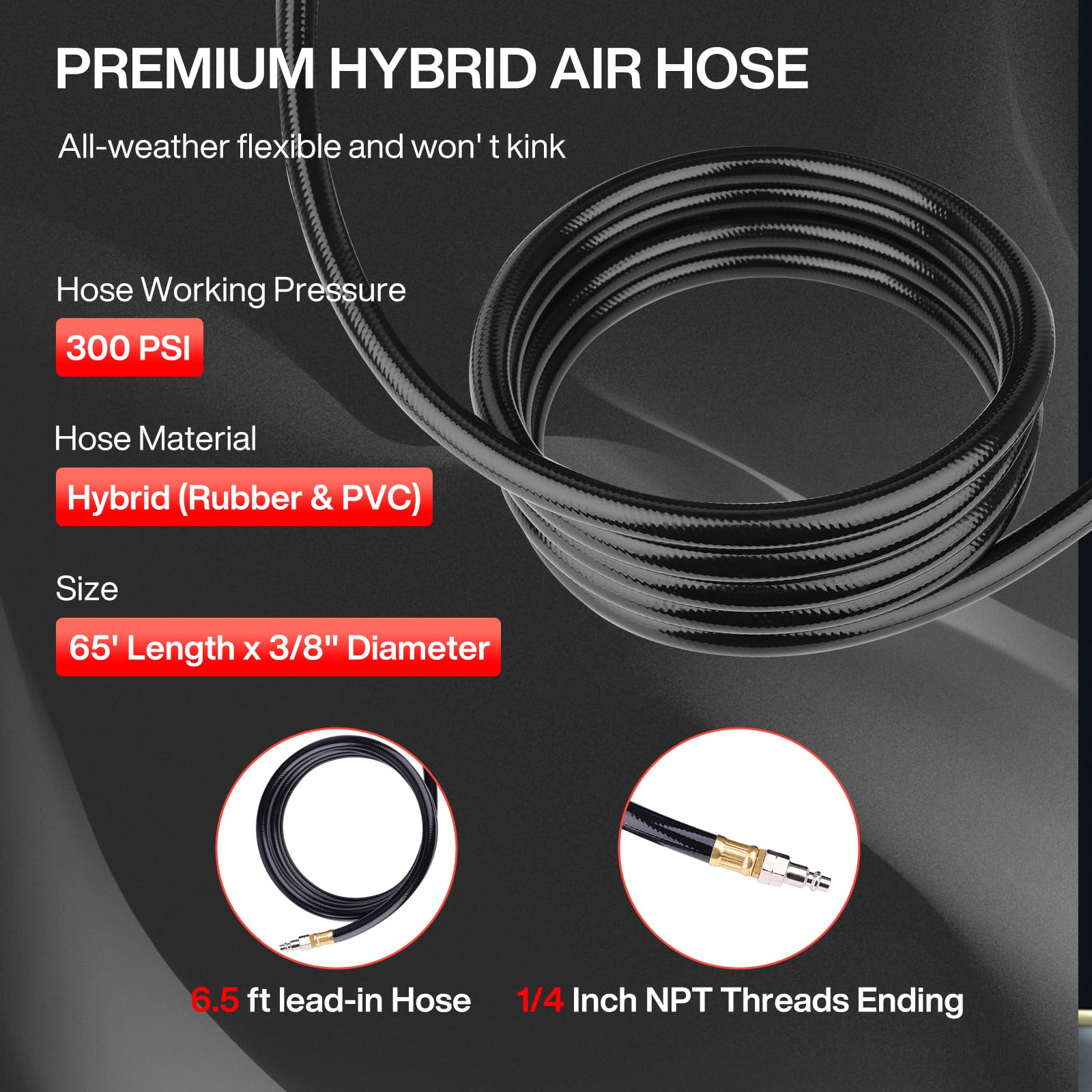 Beautiq protective sleeve guards hose connection from wear.