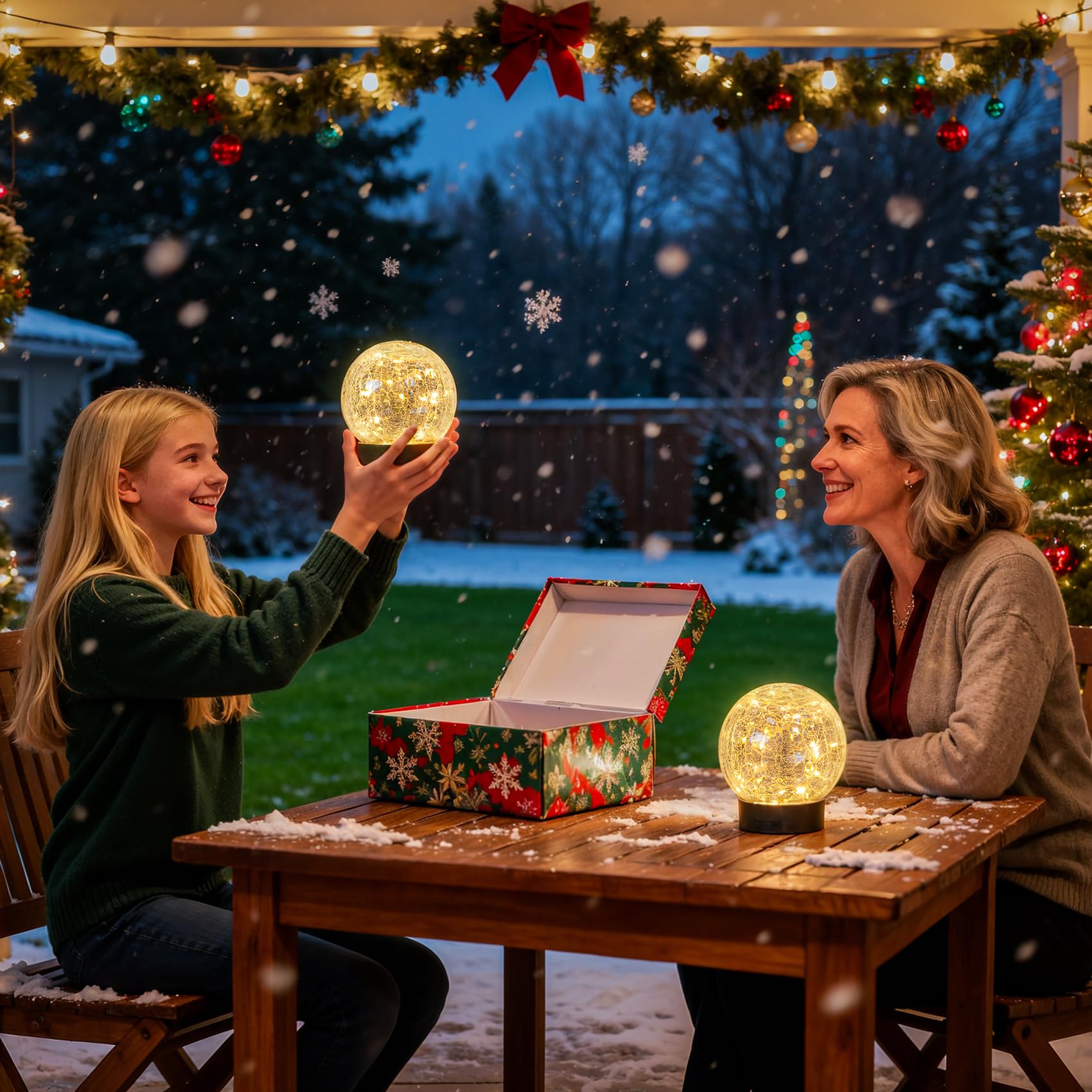 Beautyard warm white globe light enhancing outdoor space