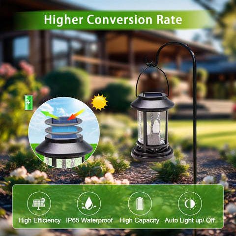 Beautyard black lanterns feature IP65 weather resistance for year-round use