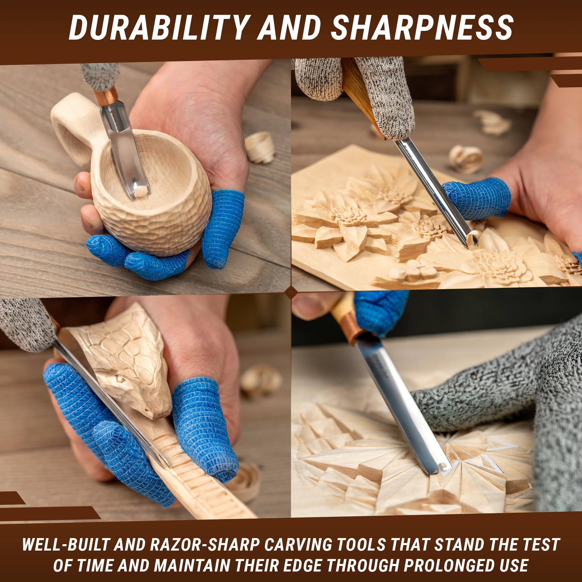 BeaverCraft SC01 short bent gouge enabling precise contoured carvings.
