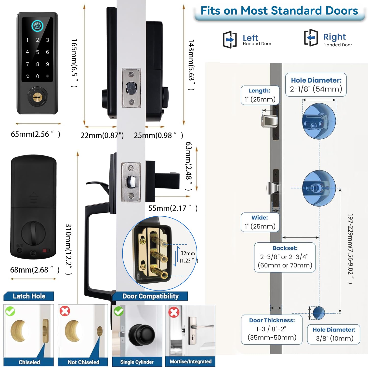 BEBASIA smart lock offering remote access and voice control.