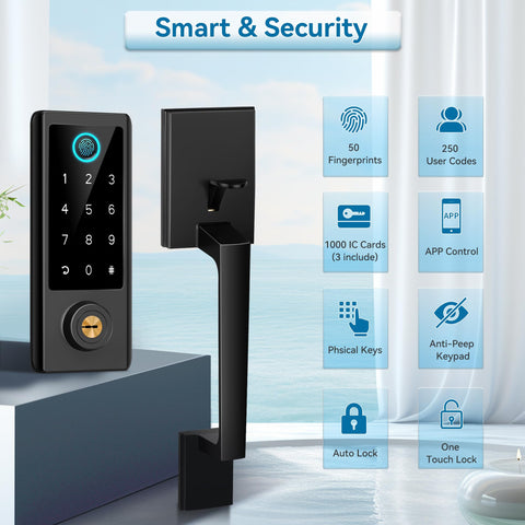 BEBASIA smart deadbolt with keyless entry for secure home access.