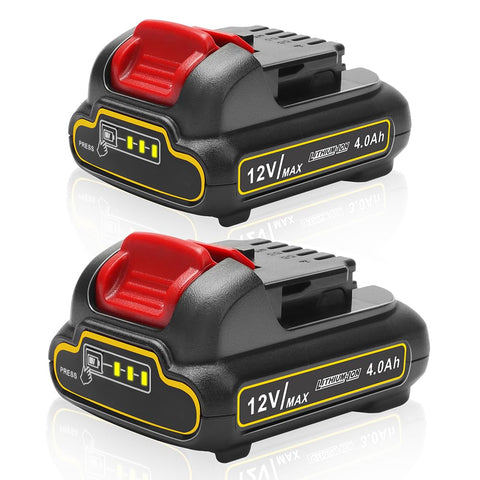 Bebenrama 2Pack 4.0Ah battery for Dewalt DCB120 with extended run-time.