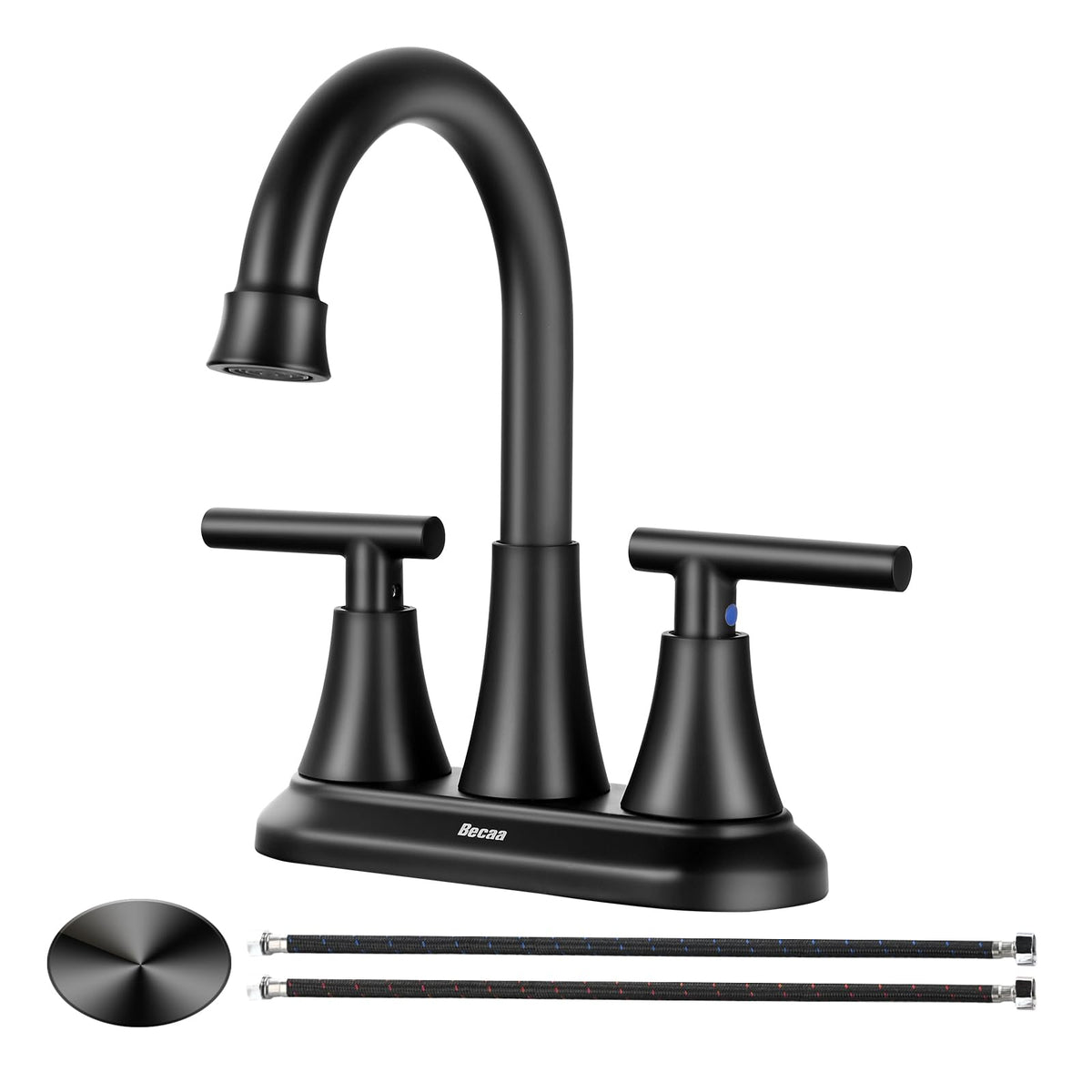 Becaa 4-inch faucet with pop-up drain for improved sink drainage