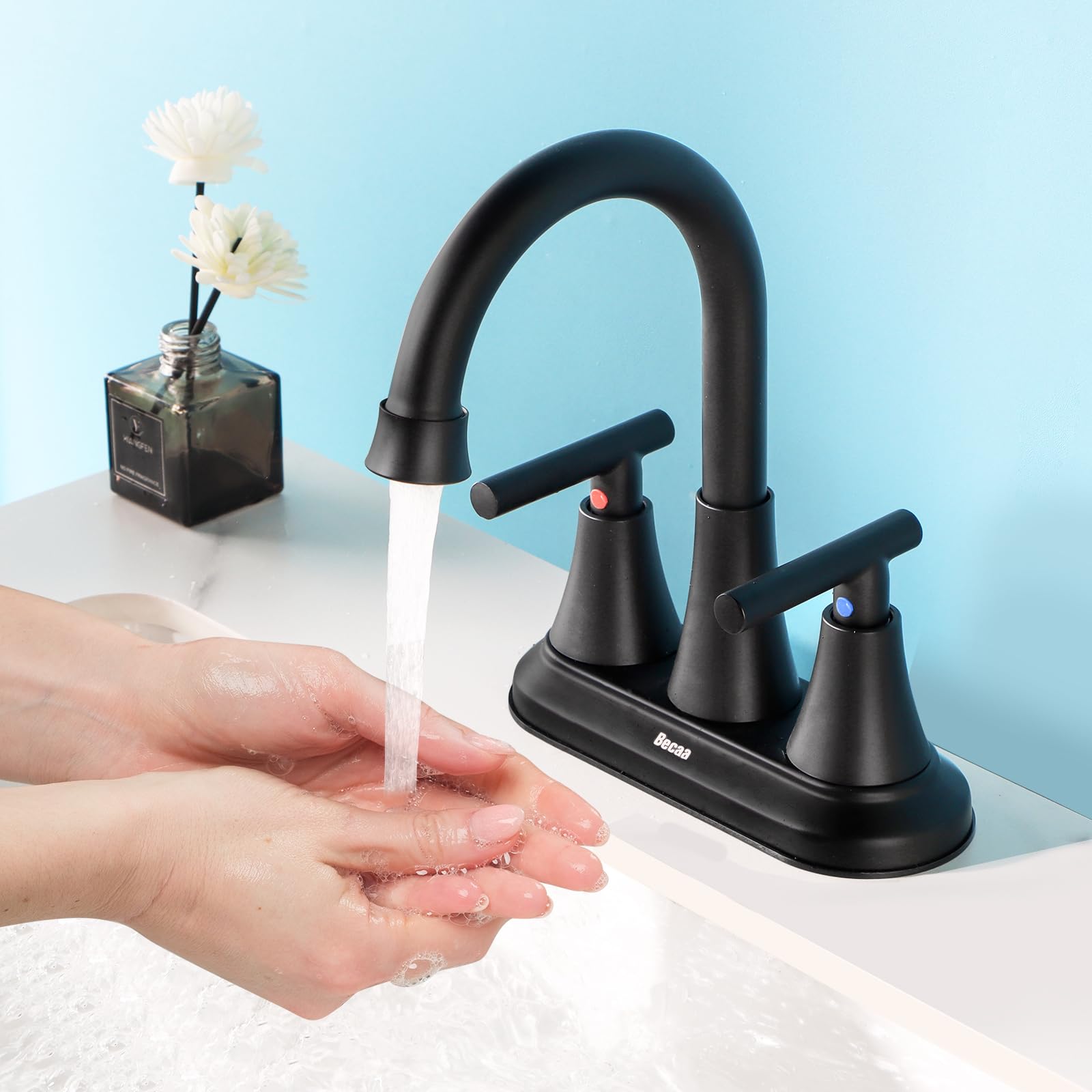 Becaa faucet in stainless steel finish adds modern style and durability