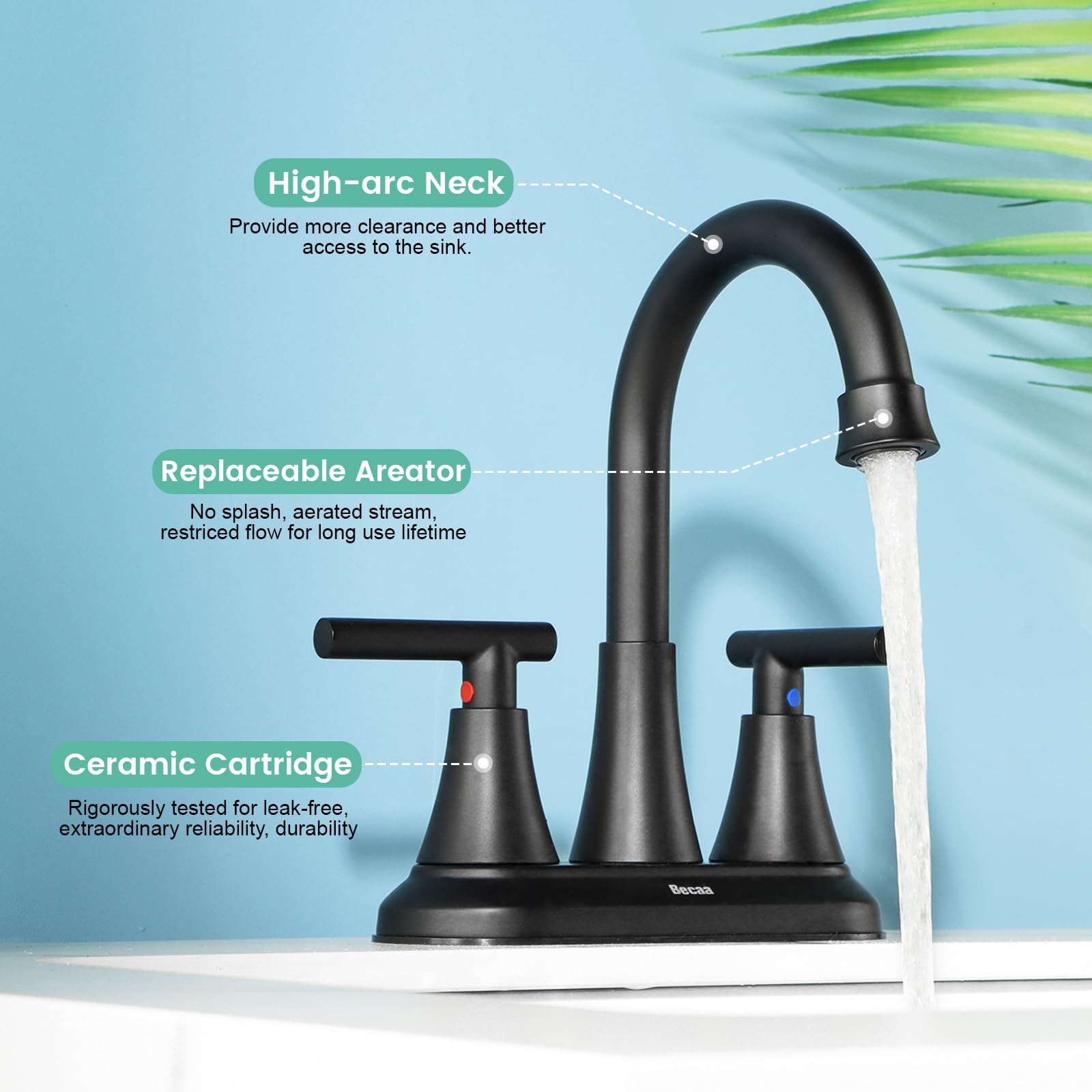 Becaa two-handle design for precise temperature control