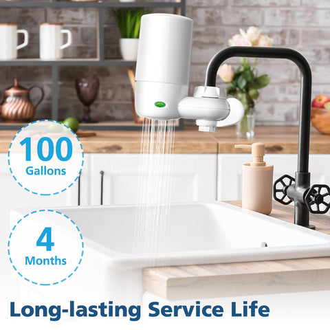Beckacher easy-installation cartridge replacement steps for Brita taps.