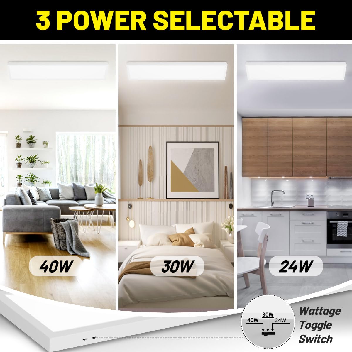BeckTour panel color temperature switch on the side enables warm to cool ambience.