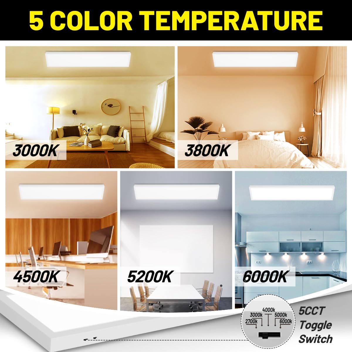 BeckTour ultra-thin LED panel design provides a sleek ceiling look.