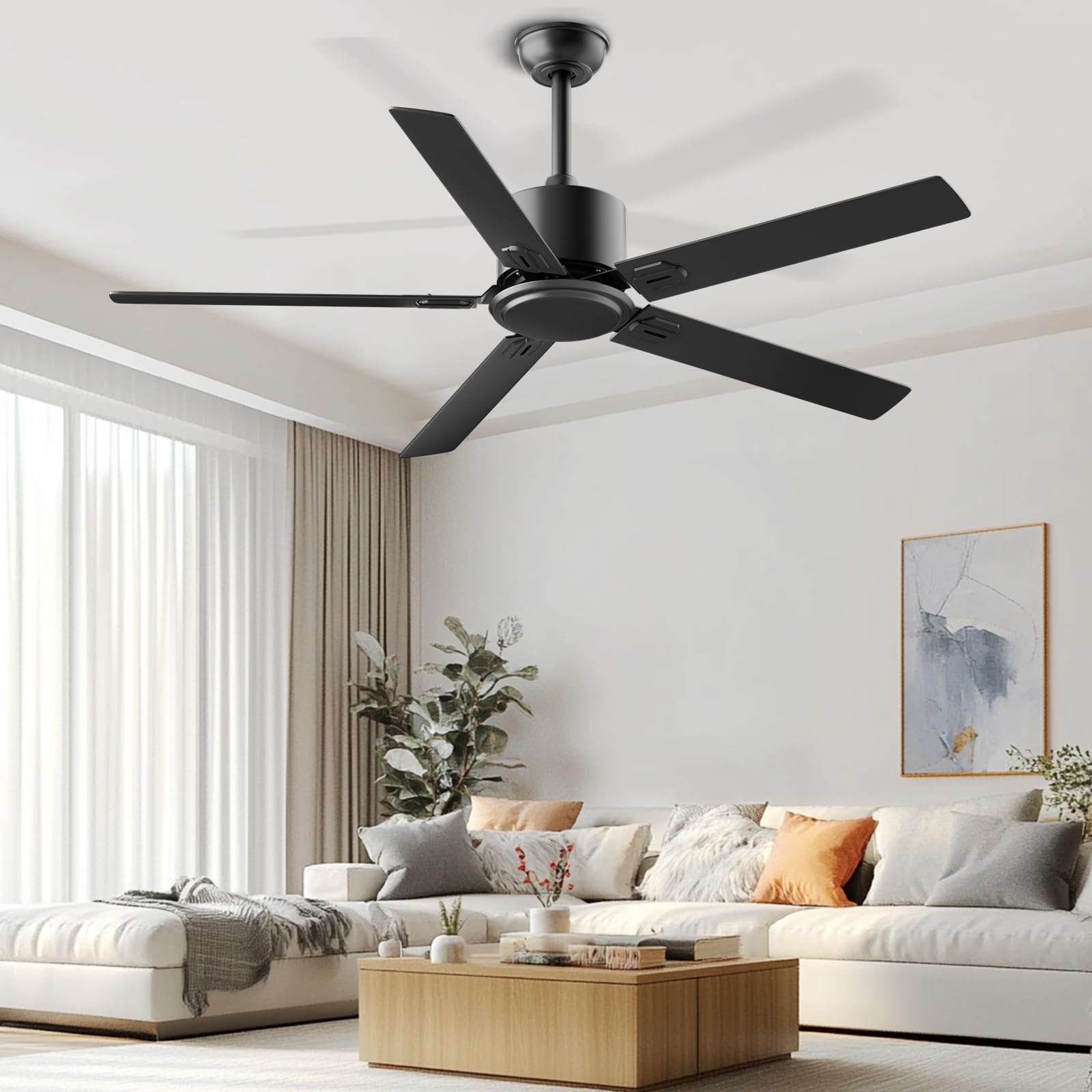 BECLOG no-light ceiling fan with remote ideal for bedrooms