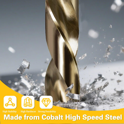 BECOLLO cobalt drill bit drilling stainless steel with clean cut