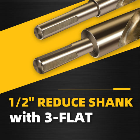 Two-piece BECOLLO cobalt drill bit set in view