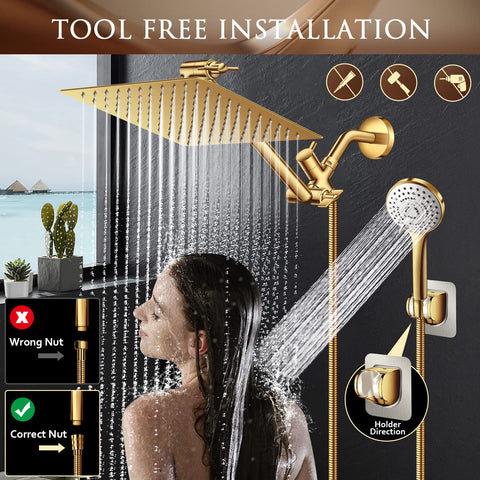 Beekim gold stainless steel 304 construction ensures durability and rust resistance