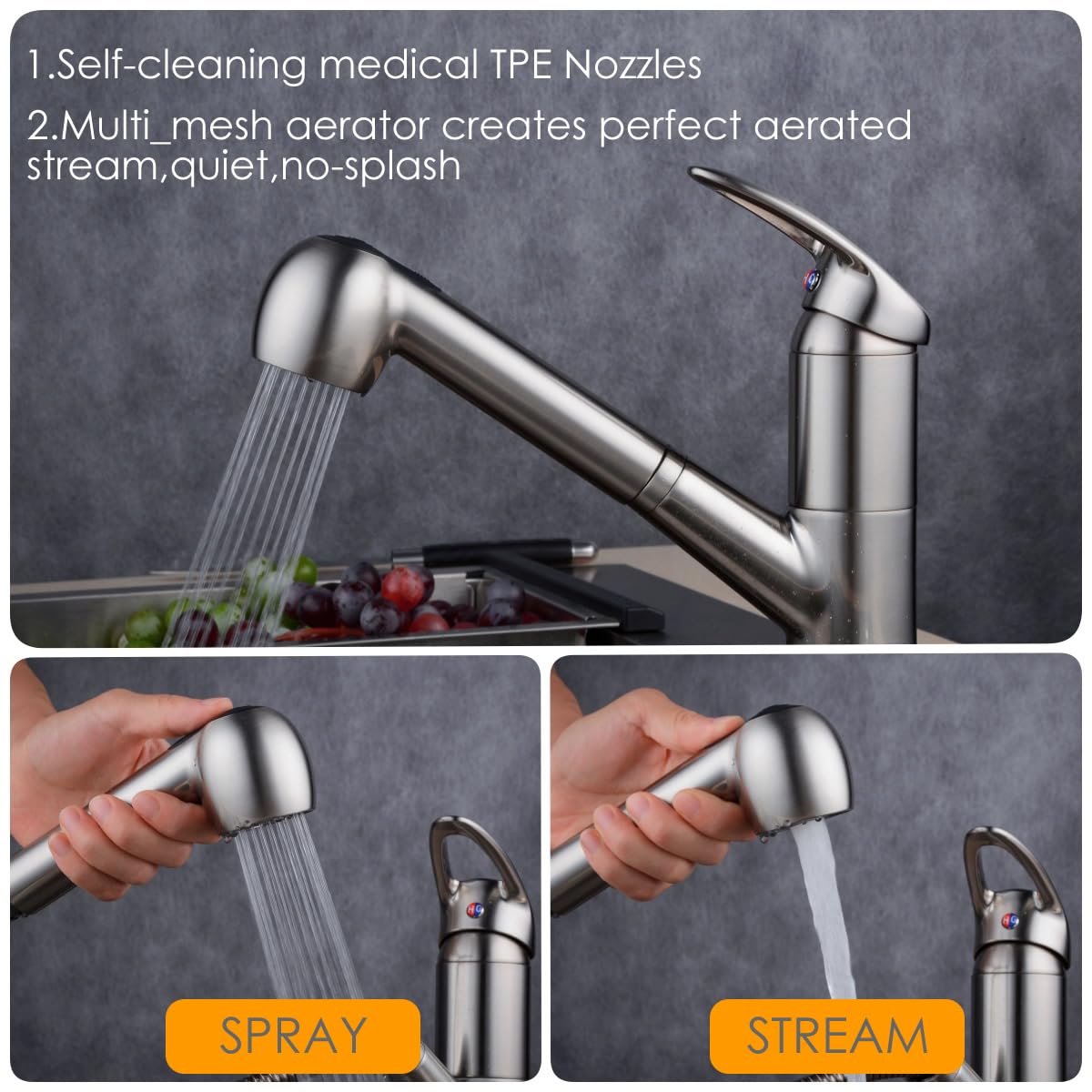 Beelee G1-2 connector fits most pull-out faucets for reliable compatibility.