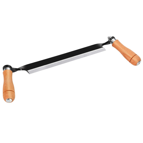 Beendou 8-inch curved draw knife shows bark removal for fast woodworking prep