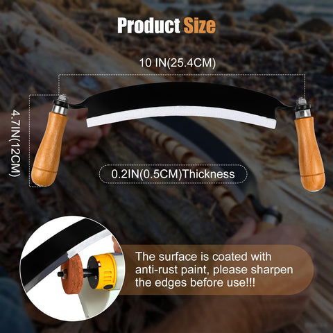 Beendou debarking tool enhances fence post and firewood prep.