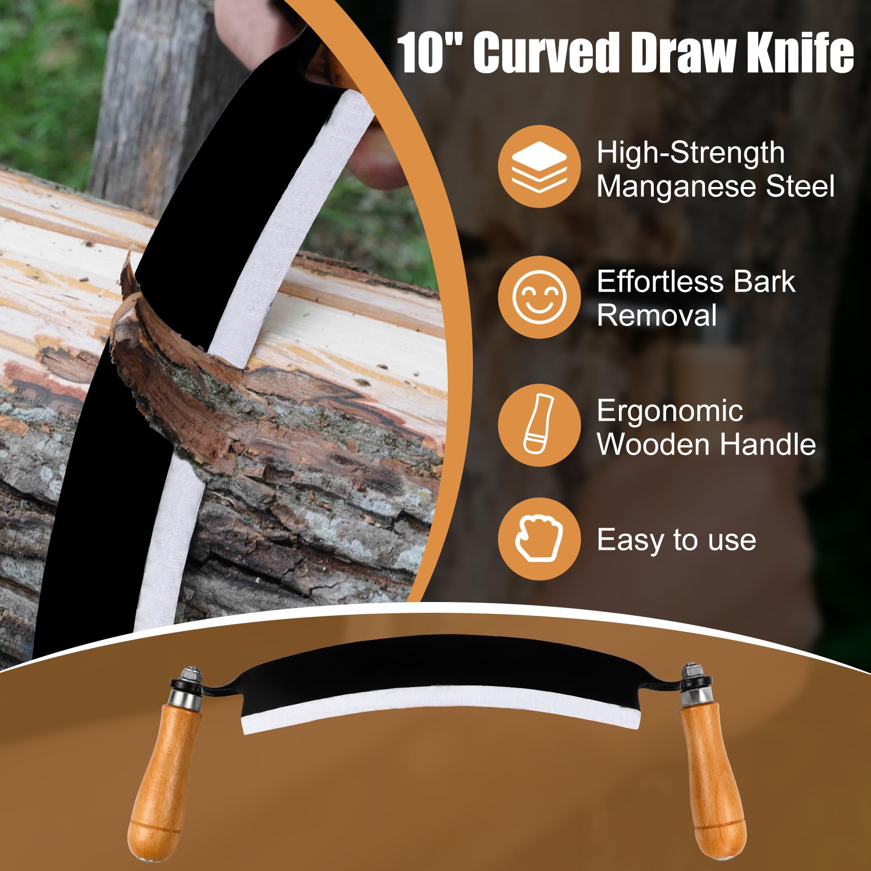 Beendou ergonomic wood handle ensures firm grip and steady pulling.