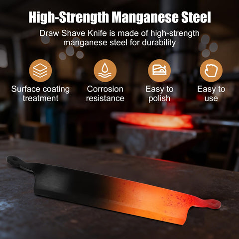Beendou manganese steel draw knife stays sharp through use.
