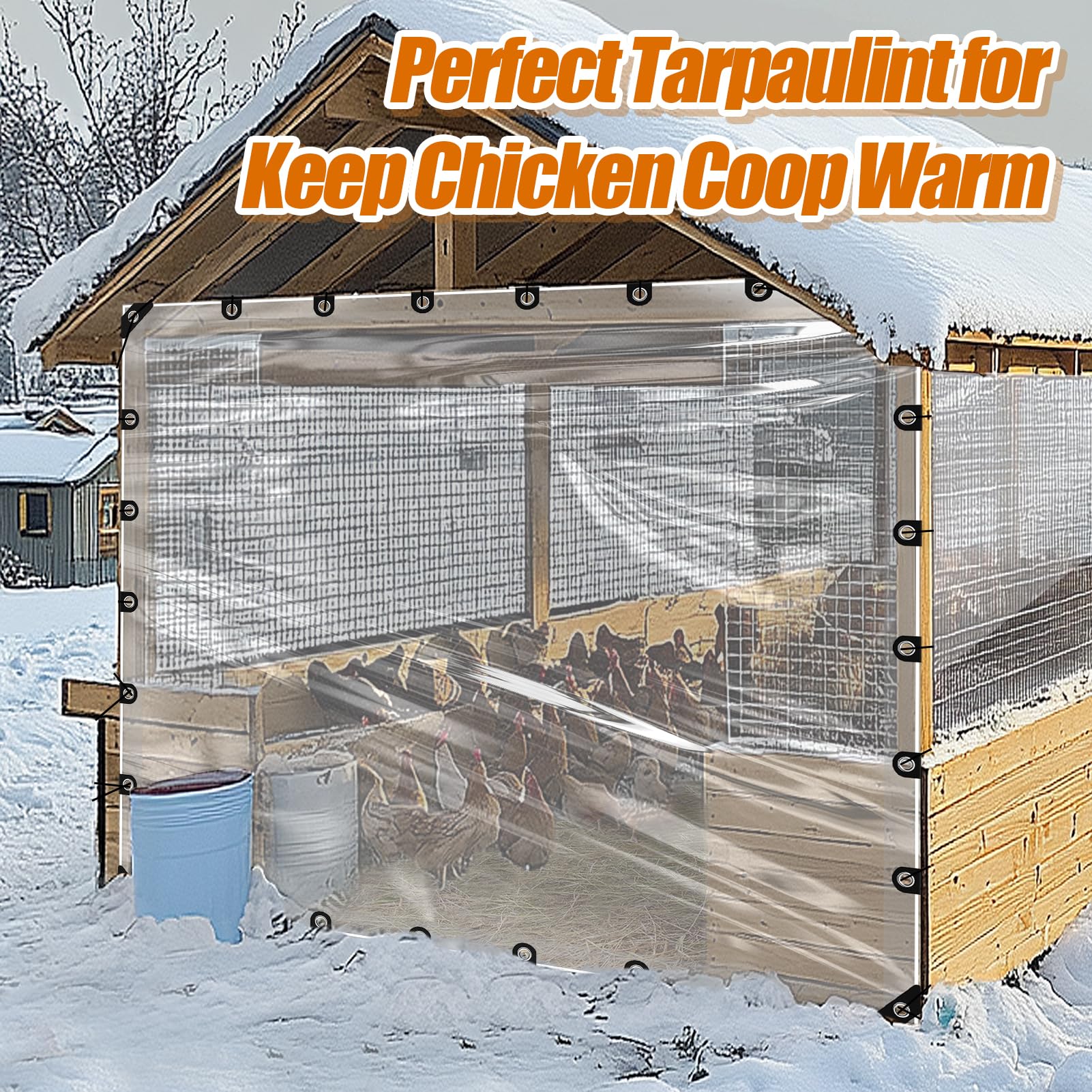 Beeplove heavy-duty tarp with reinforced edges adds lasting durability