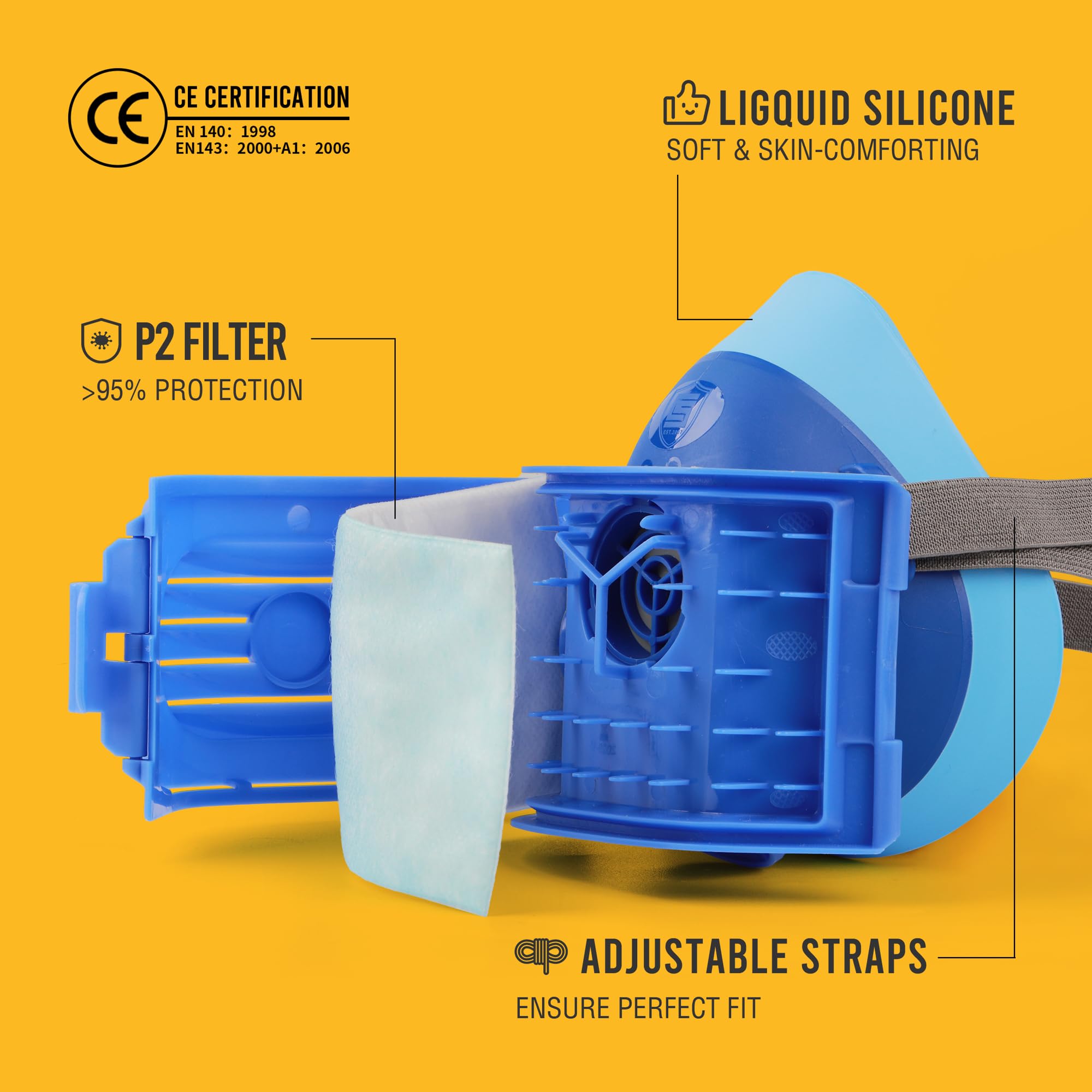 BEESAFETY carbon cartridge compatibility option for gas protection