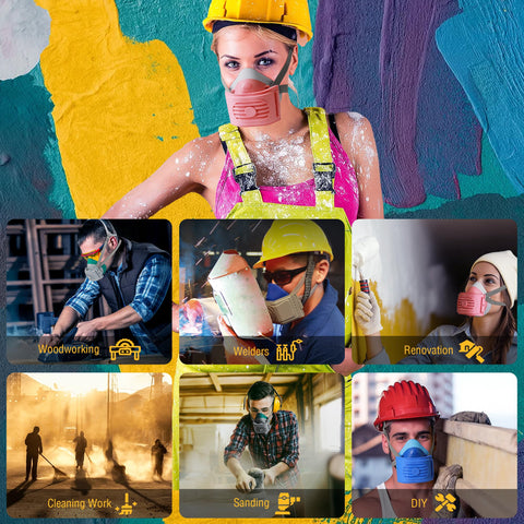 BEESAFETY pink half-face mask side view highlights quick-release buckle for easy adjustments.