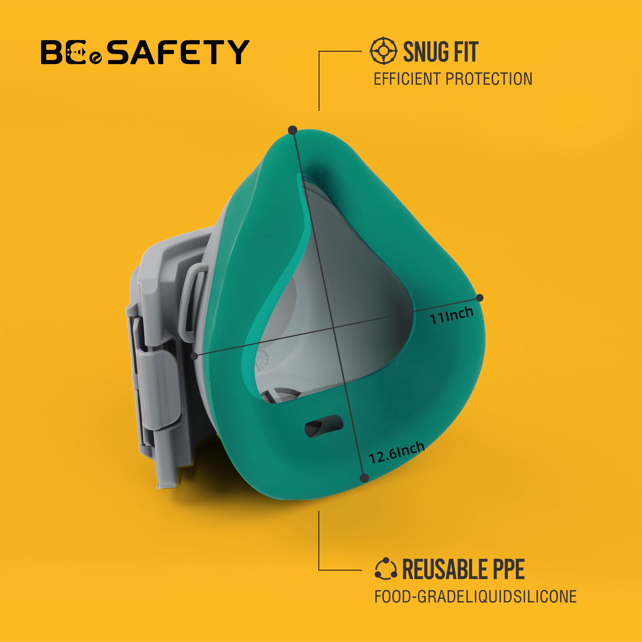Soft silicone seal from BEESAFETY ensures comfortable, airtight wear during long projects