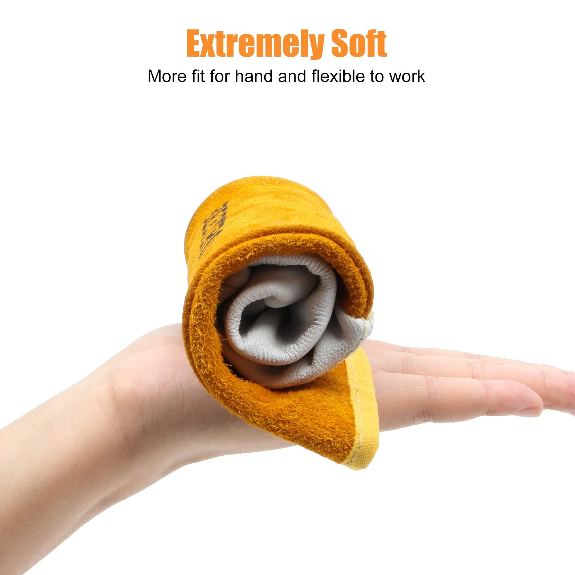 BEETRO heat-fire-resistant gloves protect hands during grilling tasks.