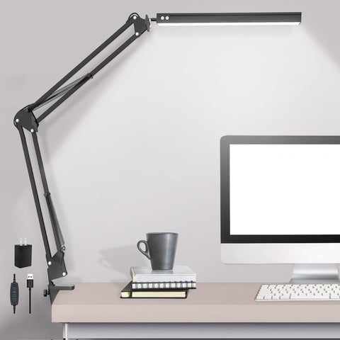 Beetwo LED desk lamp with adjustable swing arm for focused lighting