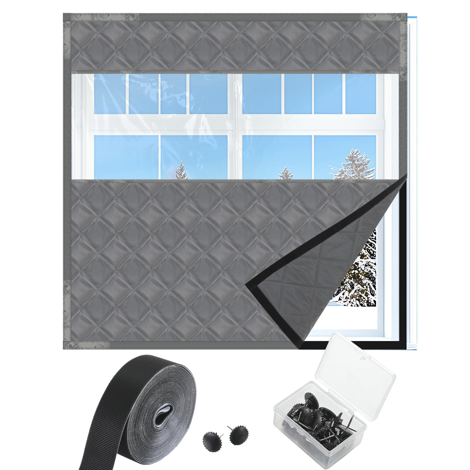 Beeveer 63x63 inch insulation kit front view enhances winter warmth