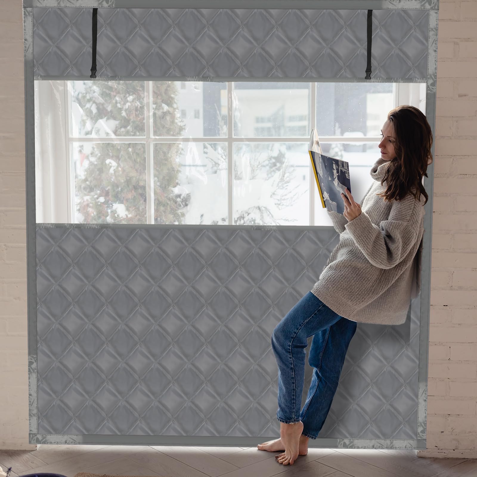 Beeveer transparent window panel for light visibility and privacy