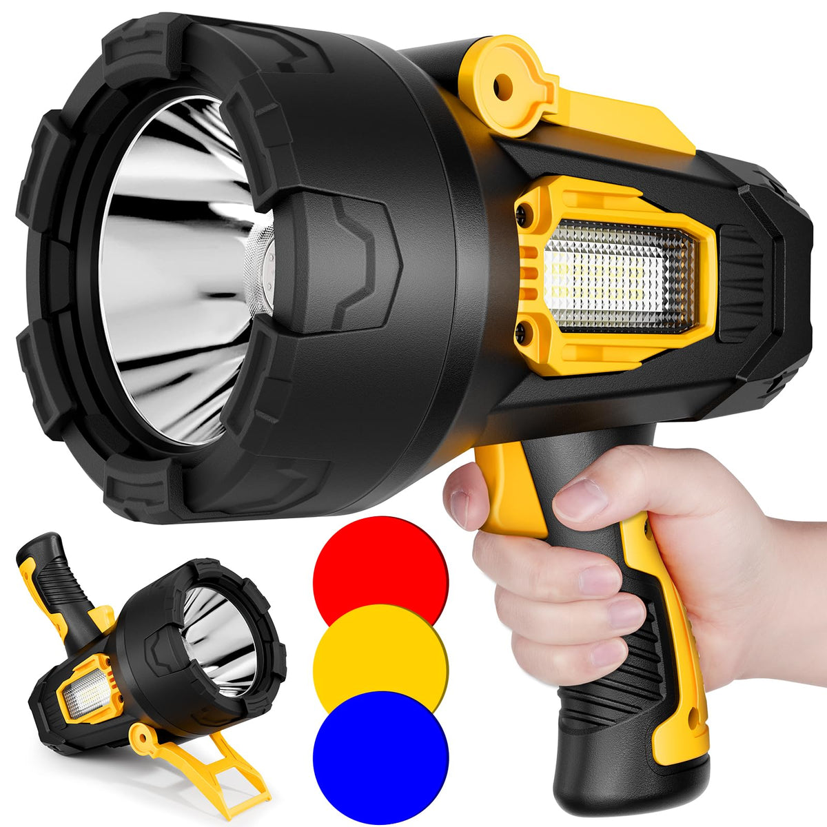 BEFAMALI Rechargeable Spotlight front view for night-time visibility.