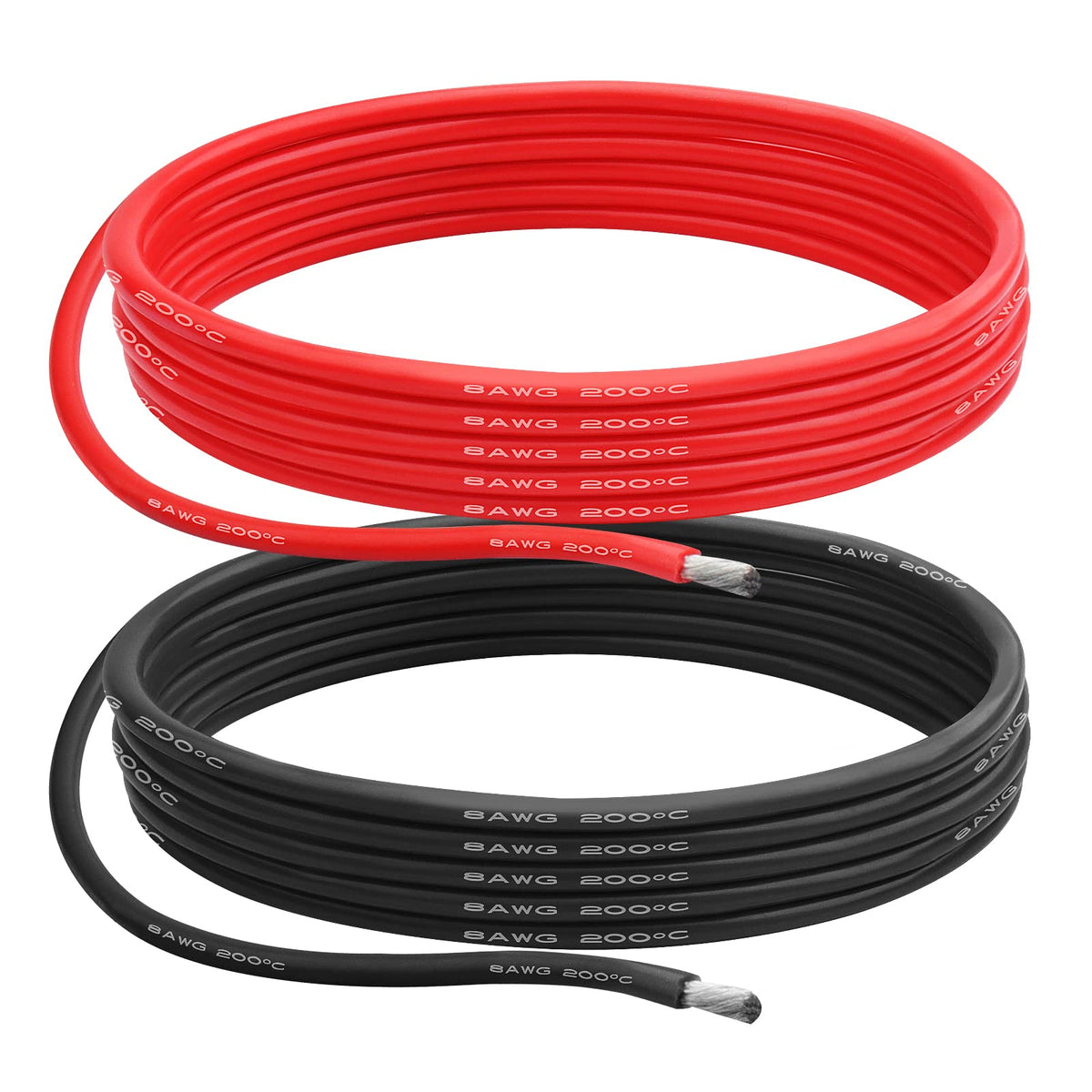 Beffkkip 8 AWG silicone wire red overview for high current projects.