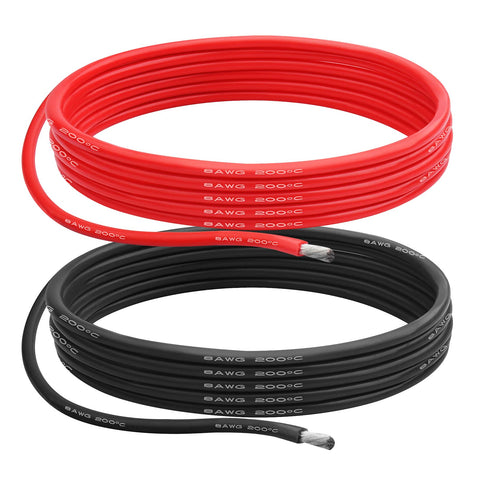 Beffkkip 8 AWG silicone wire red overview for high current projects.