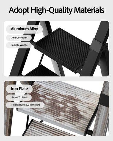 BEFITMACE folding step stool compact for easy storage
