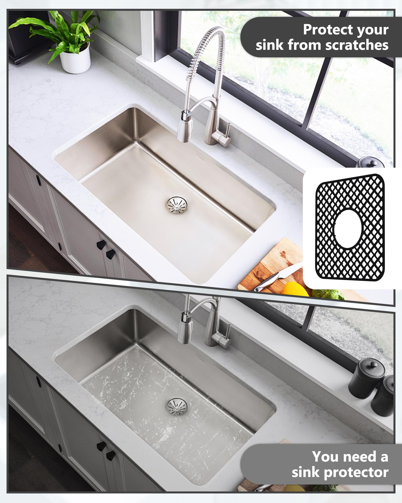 BEHOK multi-use mat serves as heat-trivet and stabilizing kitchen surface.