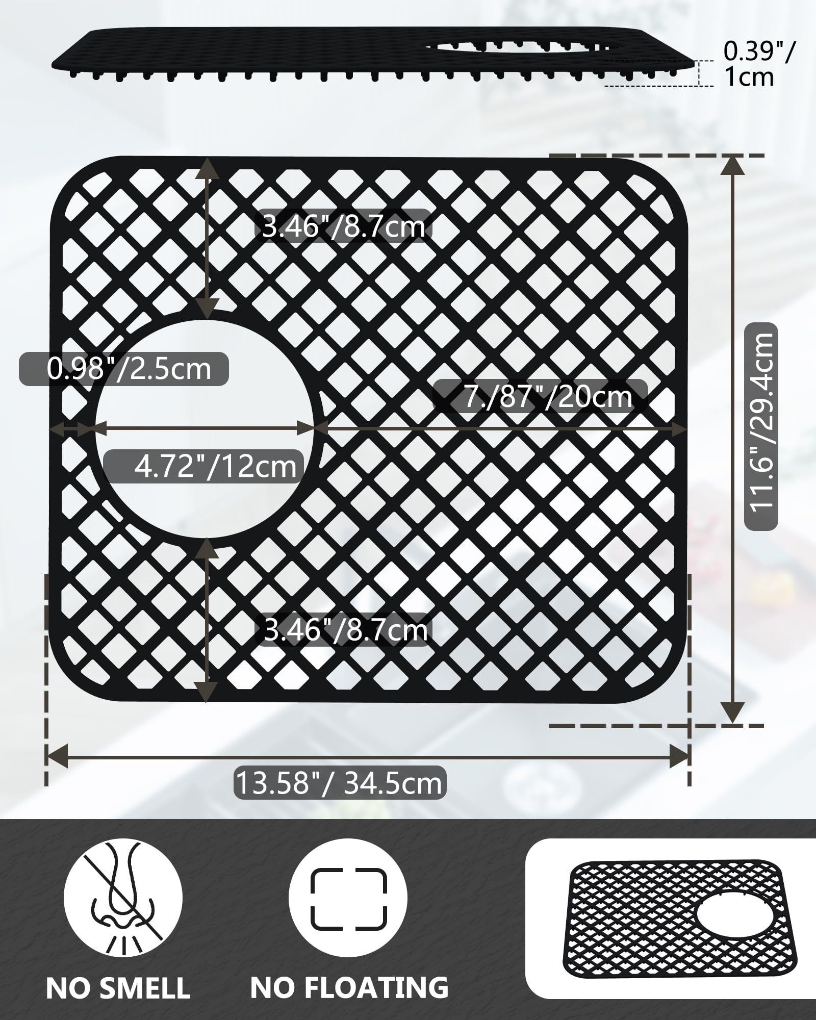 BEHOK flexible kitchen mat cushions during prep and cooking.
