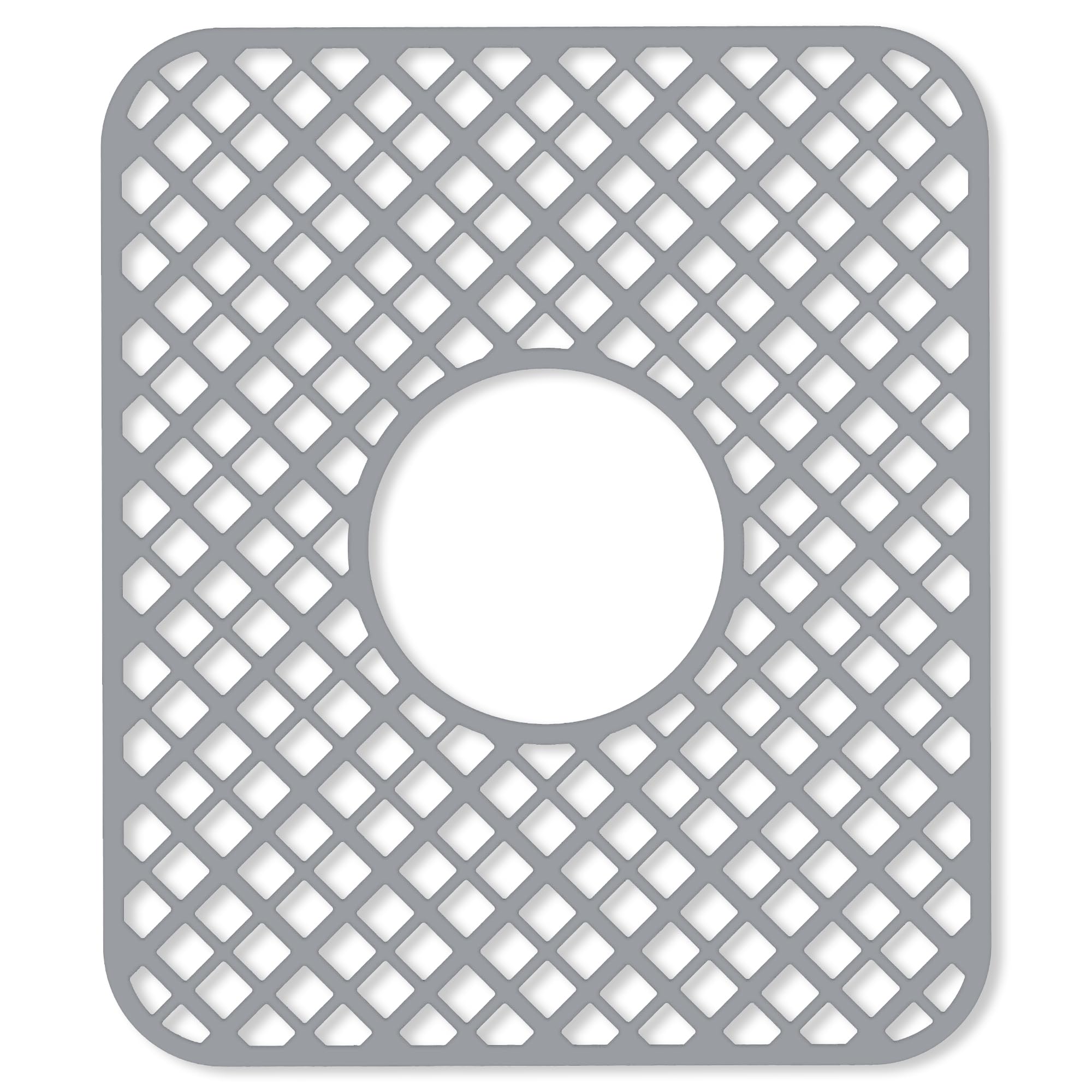 BEHOK silicone sink protector with lozenge pattern protects against scratches and promotes drainage.