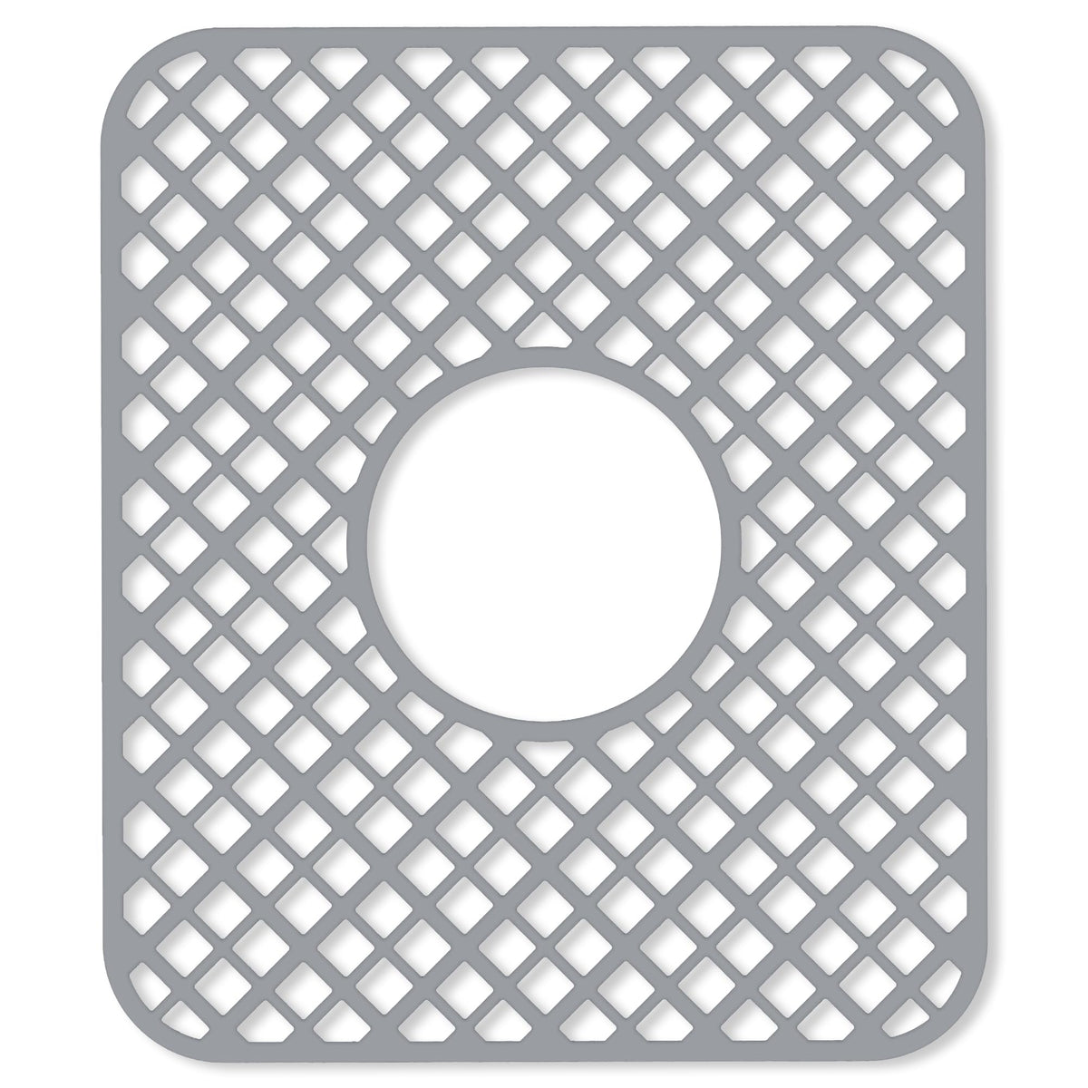 BEHOK silicone sink protector with lozenge pattern protects against scratches and promotes drainage.