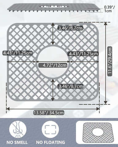 BEHOK lozenge-pattern protector offers durable, non-slip protection for sinks.