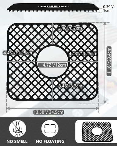BEHOK protector highlights center drain design for efficient water flow.
