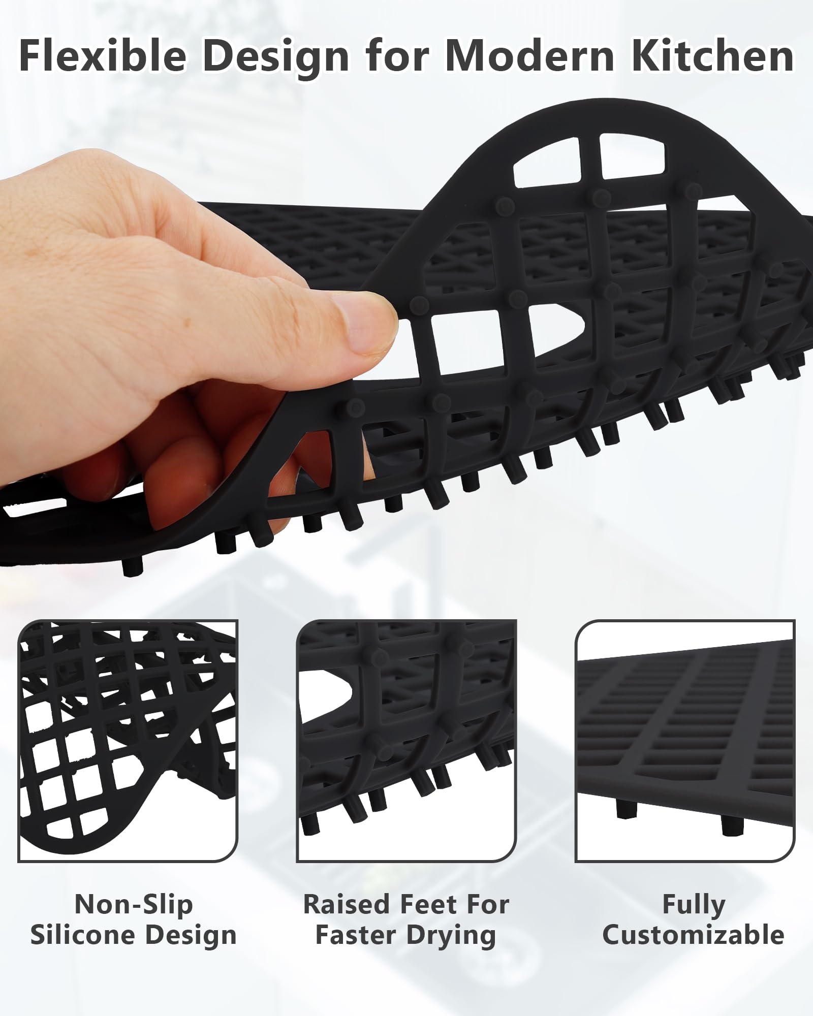 BEHOK silicone sink protector is easy to clean under running water.