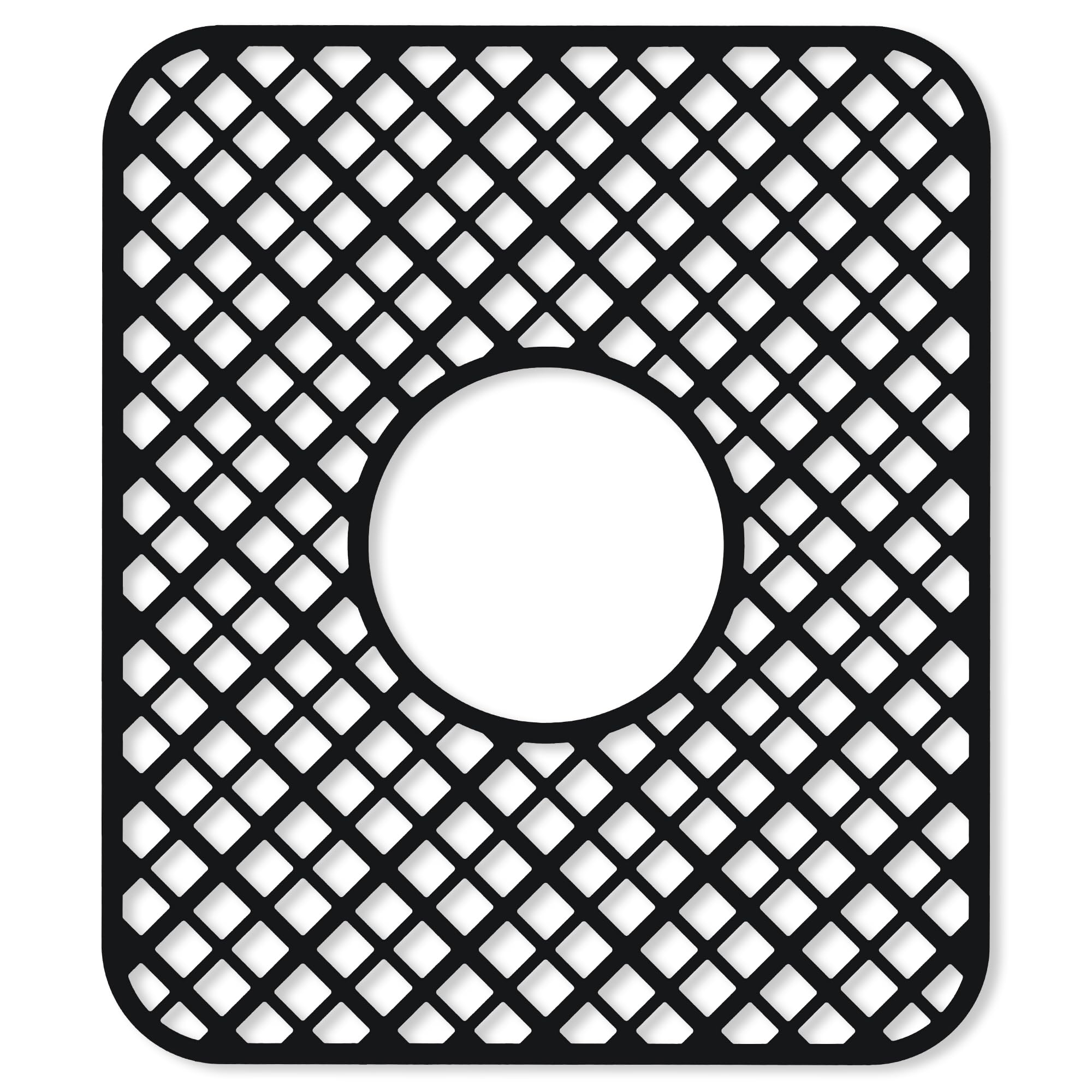 BEHOK silicone sink protector with lozenge pattern, 13x11 inches, protects sink surfaces.
