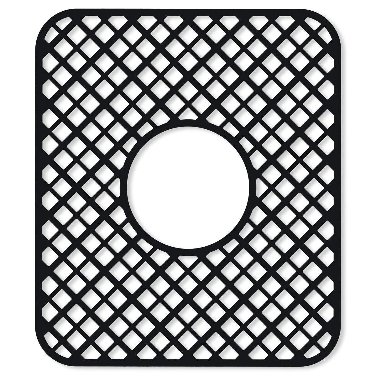 BEHOK silicone sink protector with lozenge pattern, 13x11 inches, protects sink surfaces.