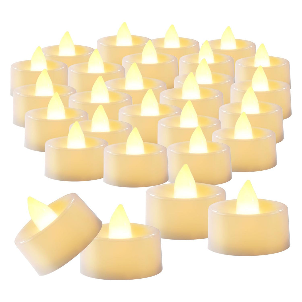 BEICHI flameless tea light with warm-white glow enhances intimate table decor.