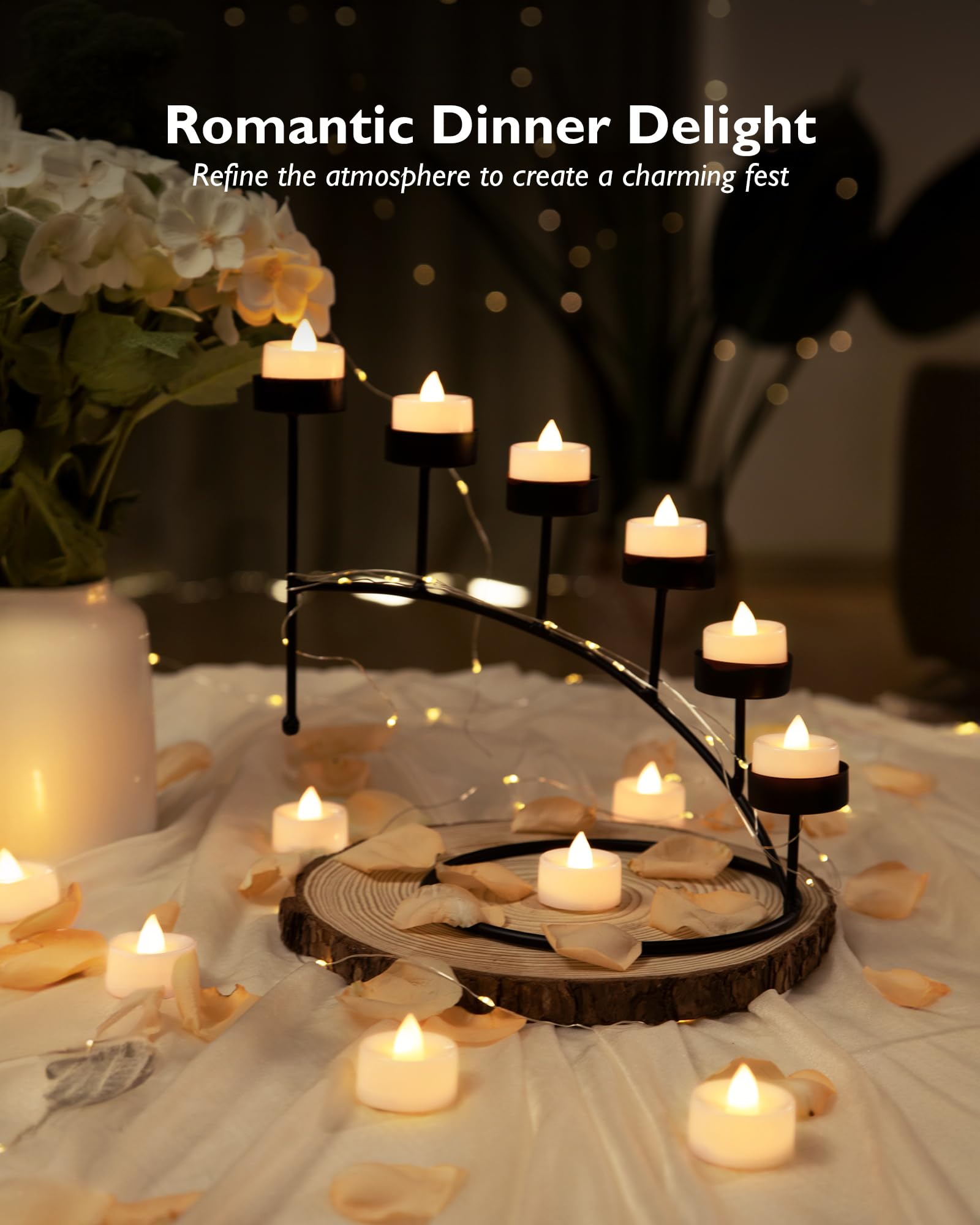 BEICHI tea light battery-powered, easy switch for quick mood lighting.