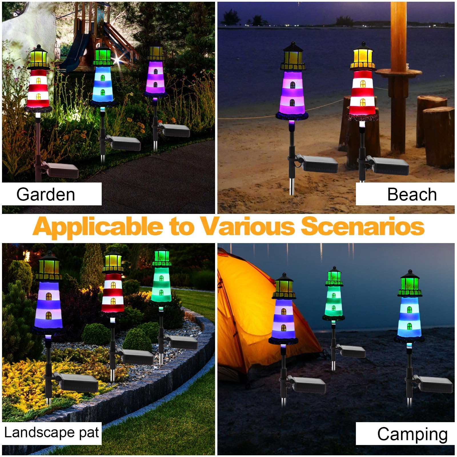 BEIDOULU solar garden lights provide durable, long-lasting backyard ambiance.