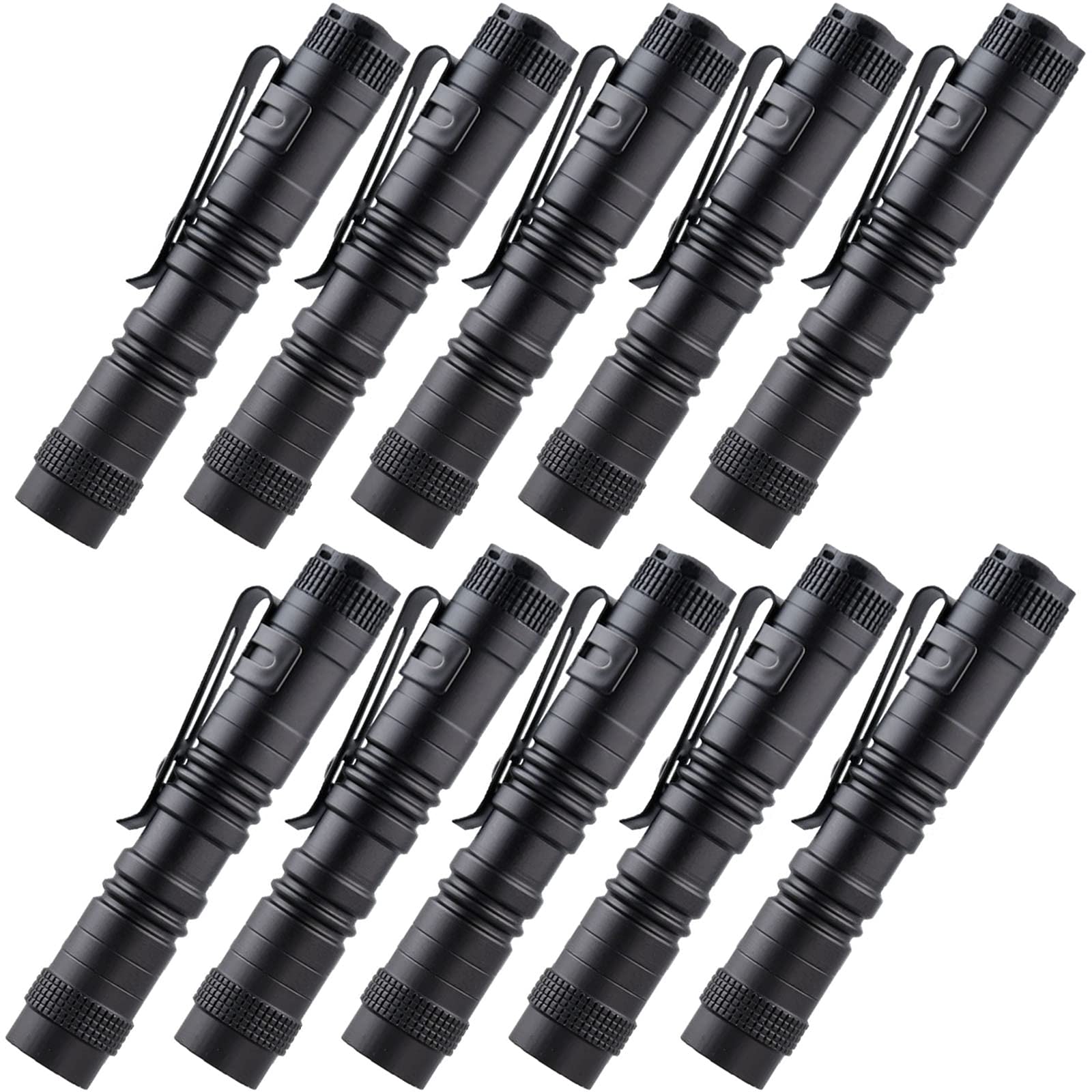 Beieverluck 10-pack penlights with clips for easy hands-free lighting on camping trips.