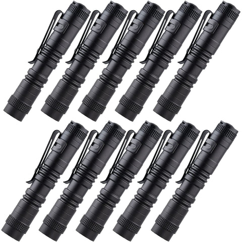 Beieverluck 10-pack penlights with clips for easy hands-free lighting on camping trips.