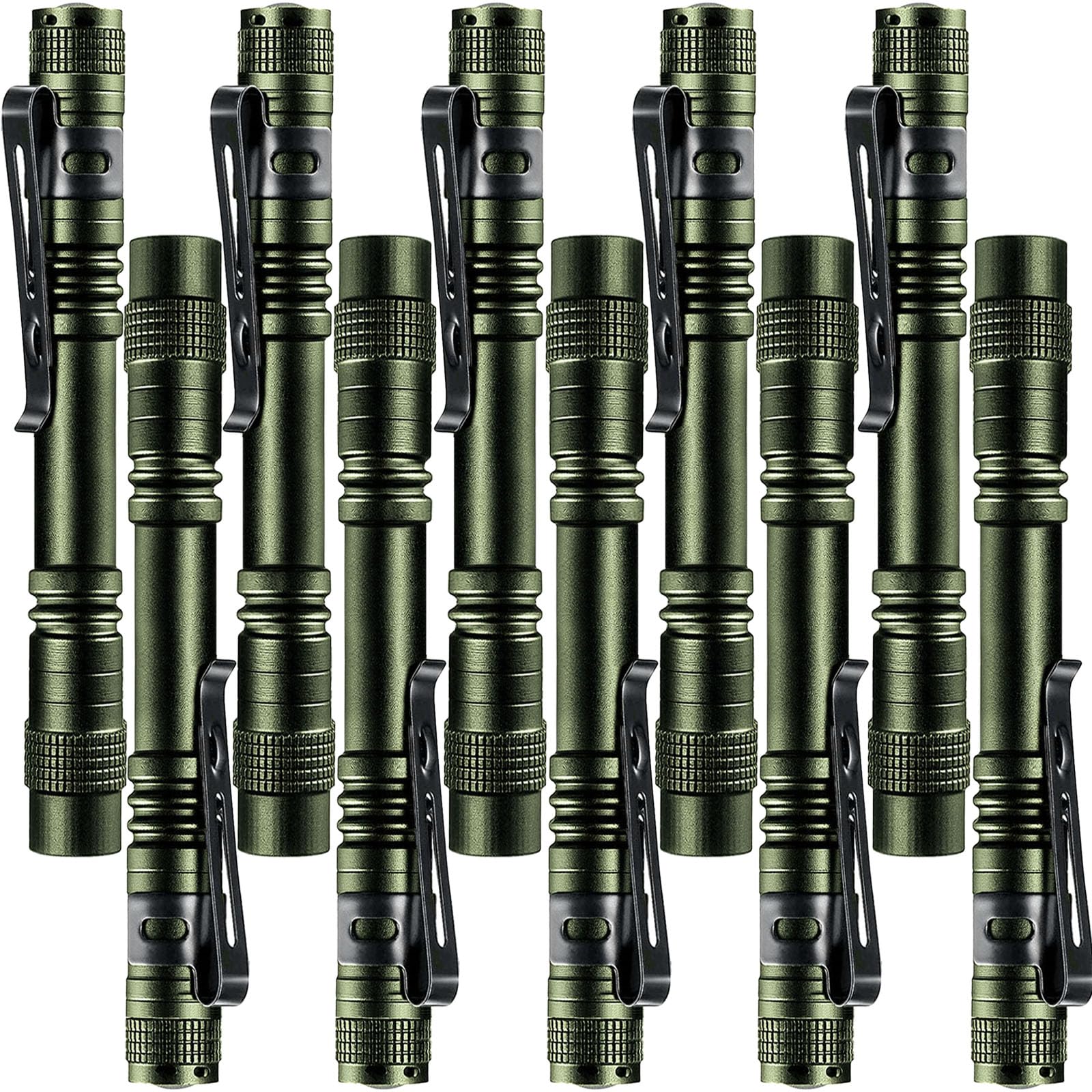 Beieverluck 10-pack pen light with clip for easy organization and quick access.