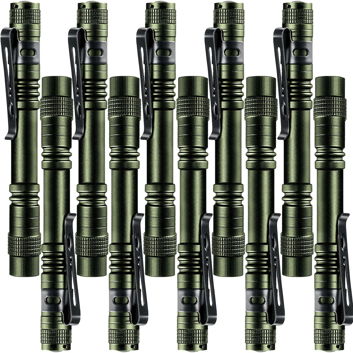 Beieverluck 10-pack pen light with clip for easy organization and quick access.